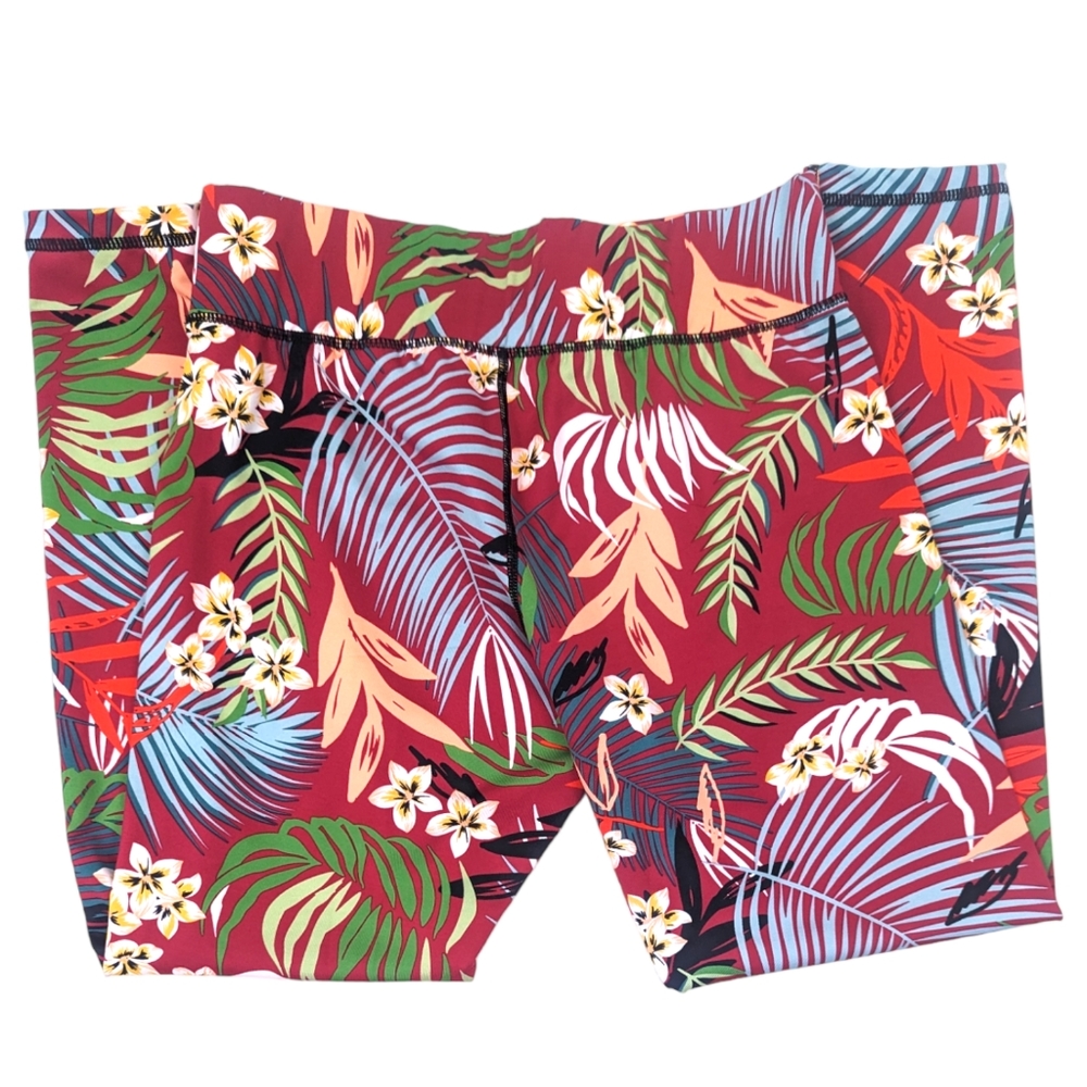 MinkPink Move Tropical Leggings Womens Large Pink Stretch